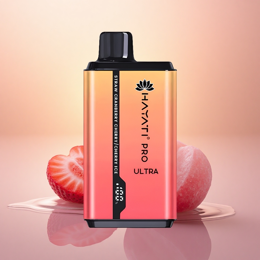 Hayati Pro Ultra 15000 Puffs Strawberry Cranberry Cherry Ice 850mAh 12ml