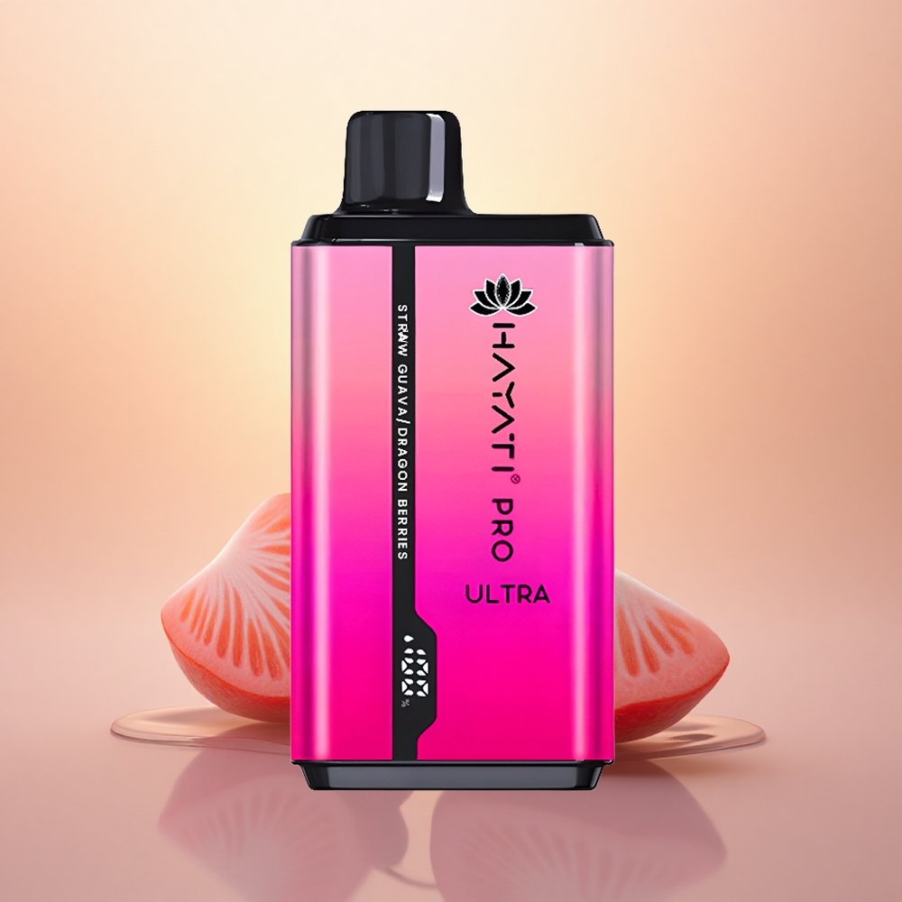 Hayati Pro Ultra 15000 Puffs Strawberry Guava Dragon Berries 850mAh 24ml 2%