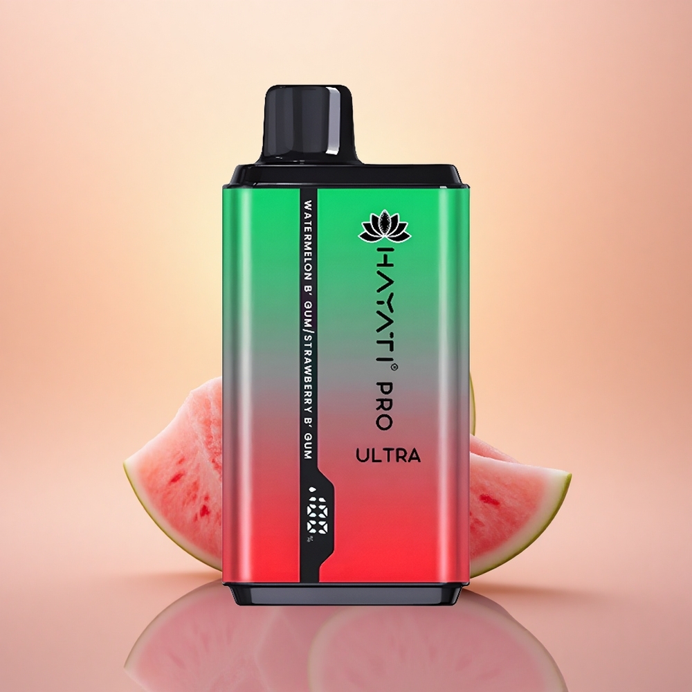 Hayati Pro Ultra 15000 Puffs Watermelon Bubblegum Strawberry Bubblegum 850mAh 12ml 2%