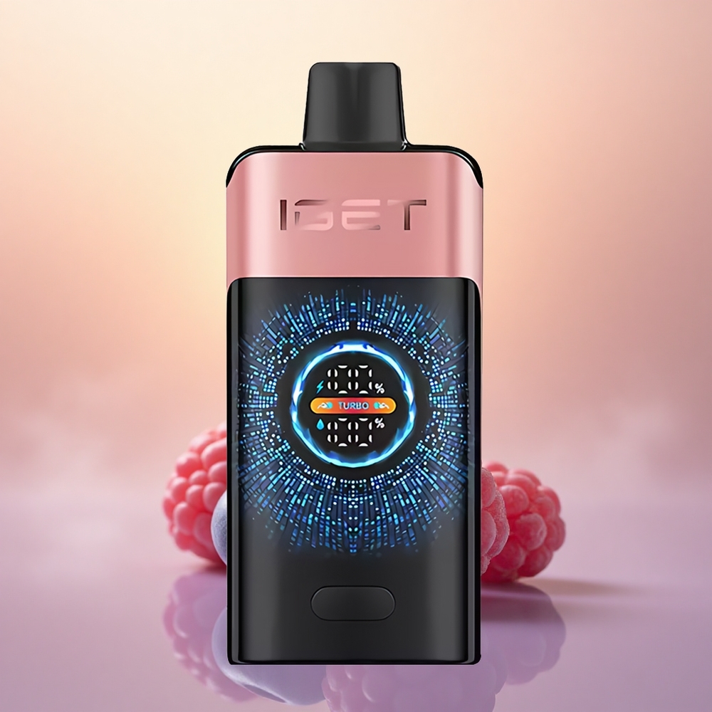 IGET ONE 12000 Puffs Blueberry Raspberry Curved Screen Dual Mesh 2700mAh