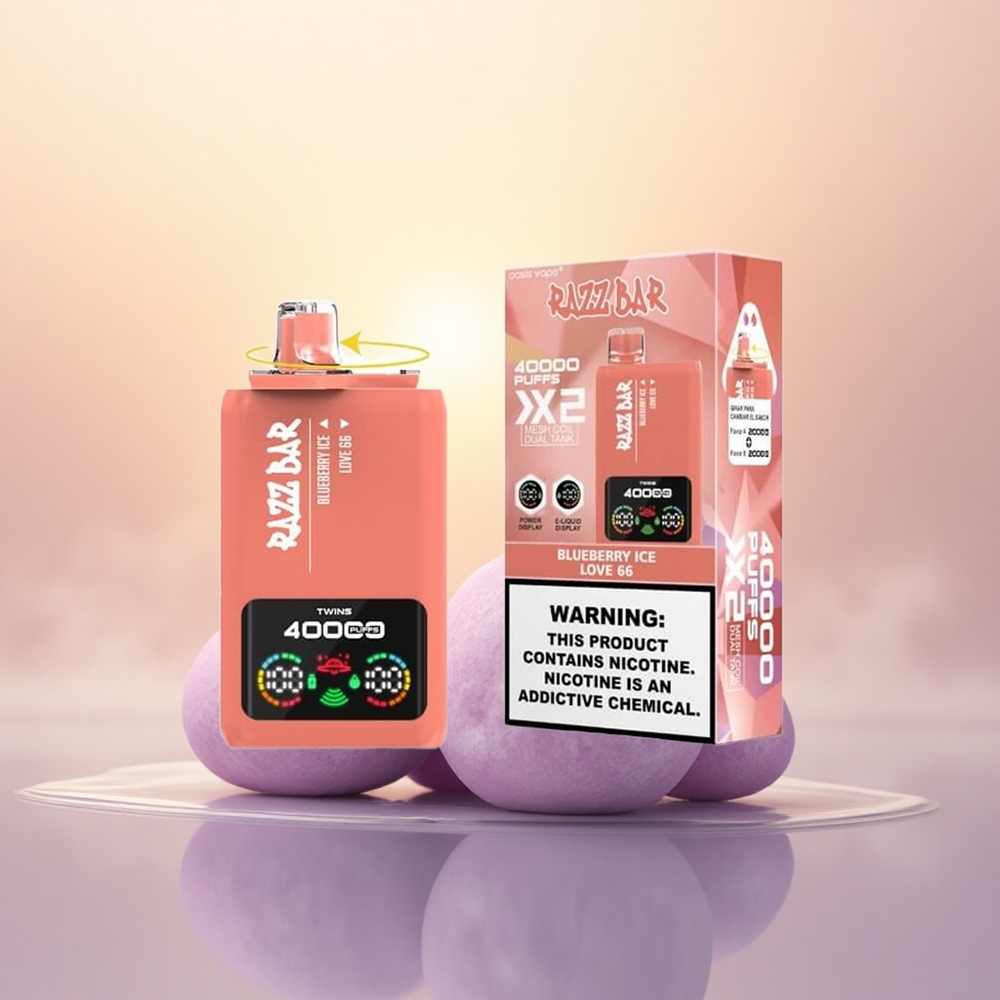 Razz Bar 40000 Puffs Blueberry Ice Love 66 - Type-C Mesh Coil 5%