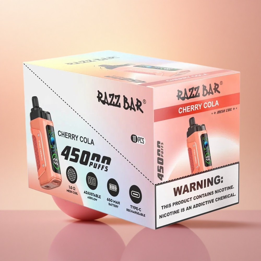 Razz Bar 45000 Puffs Cherry Cola Mesh Airflow