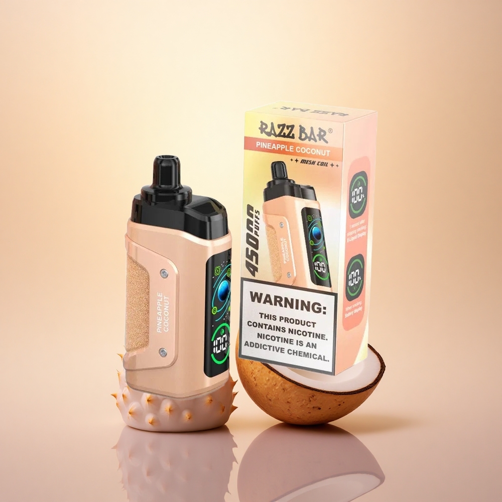 Razz Bar 45000 Puffs Pineapple Coconut Mesh Adjustable Disposable Vape