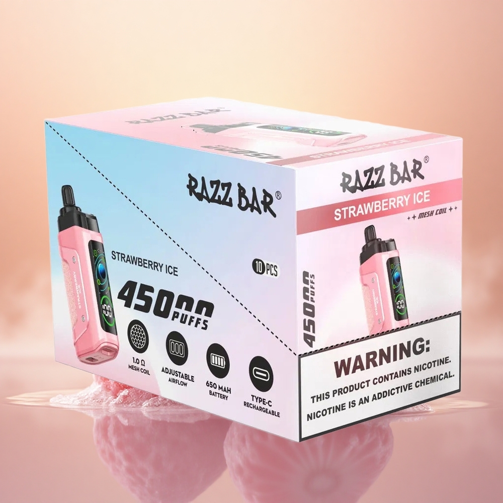 Razz Bar 45000 Puffs Strawberry Ice Mesh Rechargeable