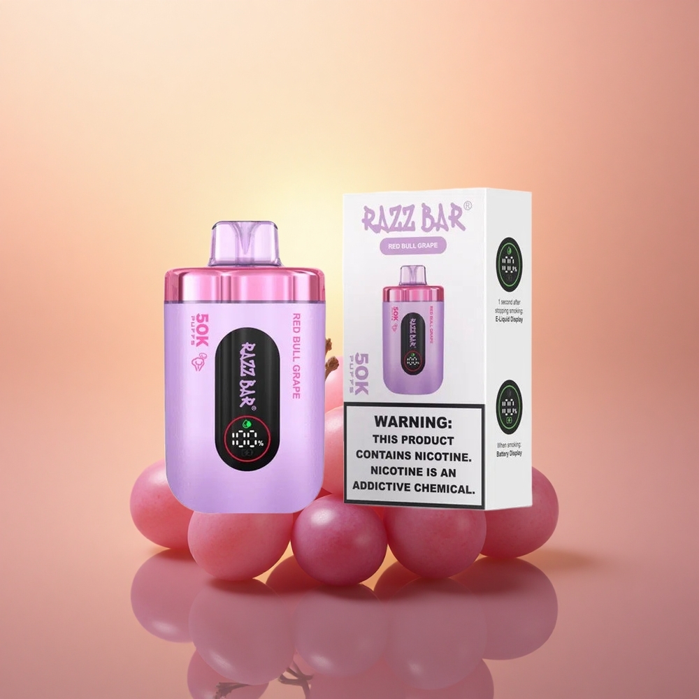 Razz Bar 50K Puffs Grape Mesh Rechargeable