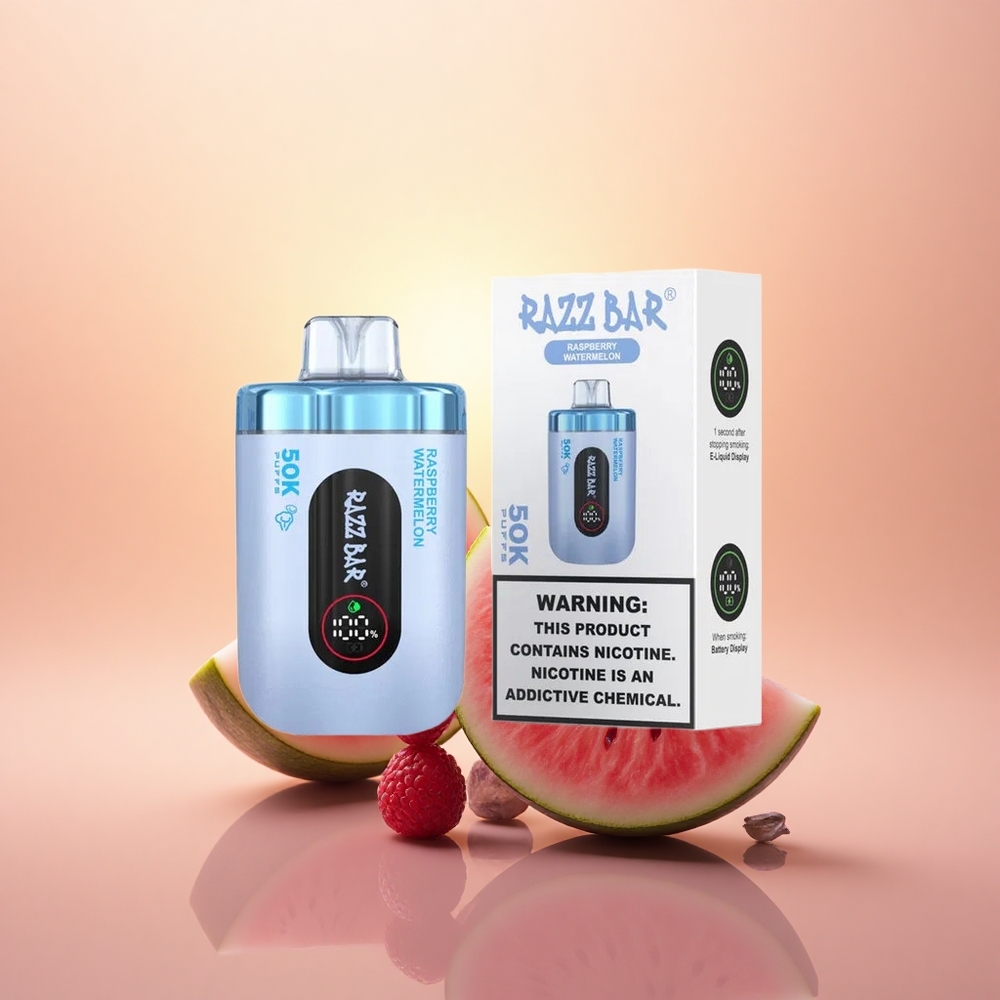 Razz Bar 50K Puffs Raspberry Watermelon Mesh Rechargeable 2%