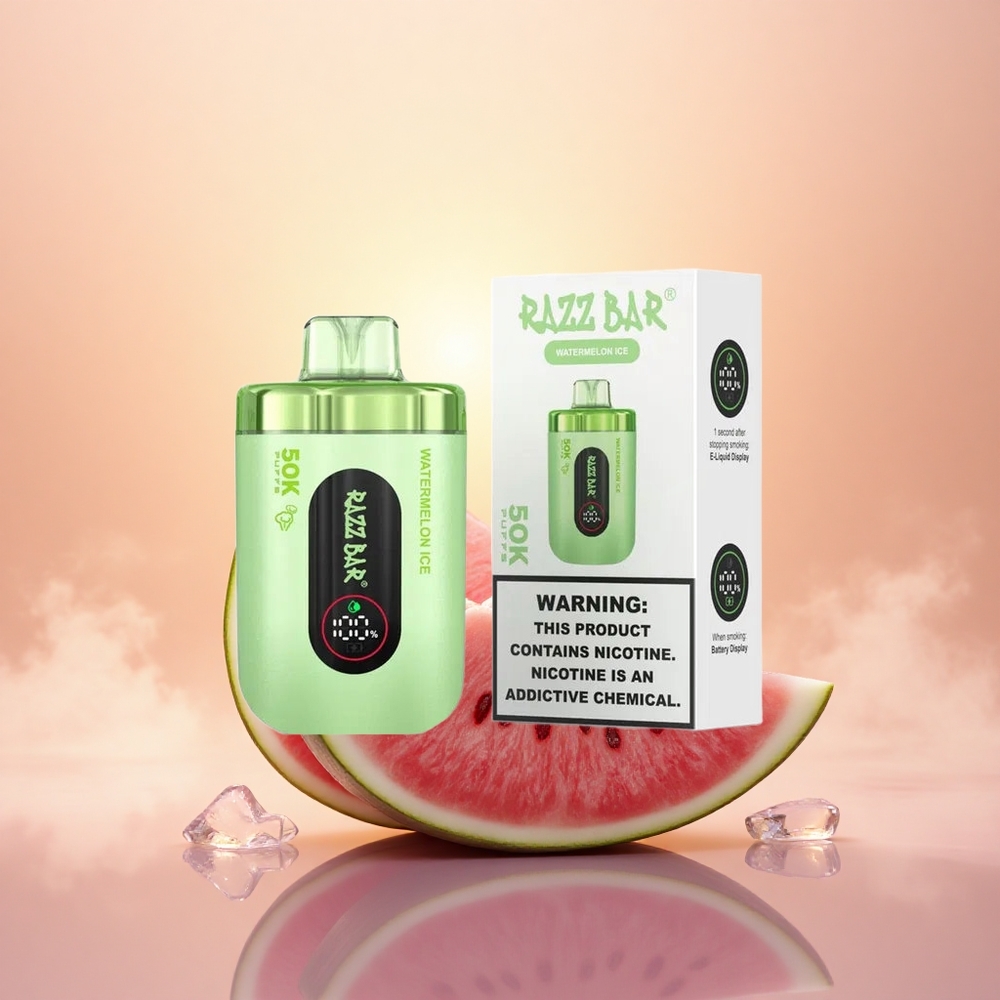 Razz Bar 50K Puffs Watermelon Ice Mesh Rechargeable 2%