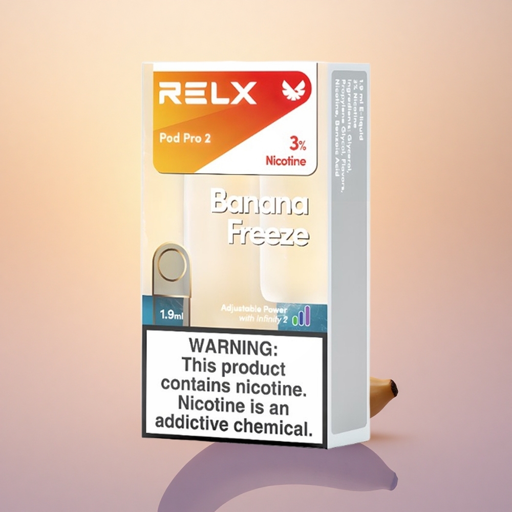 Relx Pod Pro 2 Vape Device Banana Freeze Pro 1.9ml 3Mode