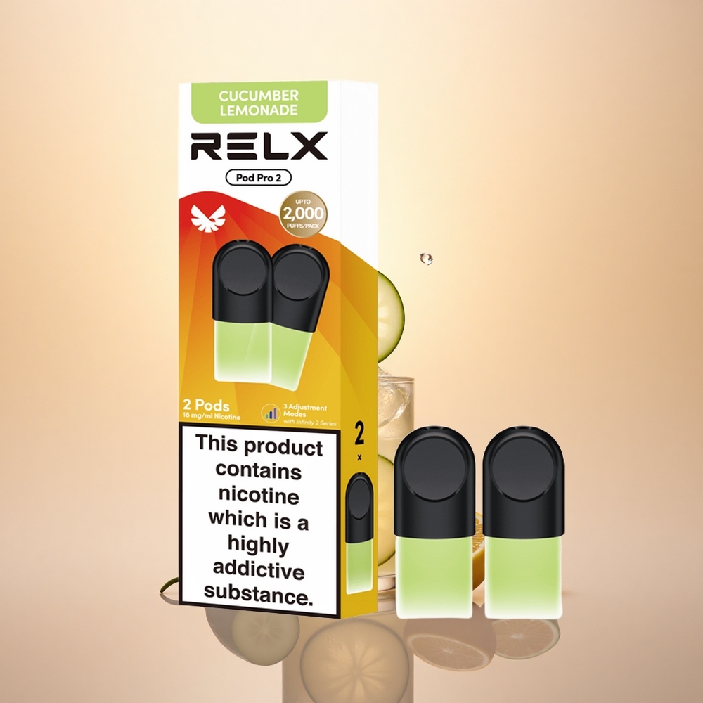 Relx Pod Pro 2 Vape Device Cucumber Lemonade 18mg/ml 1.9ml Smooth Mode