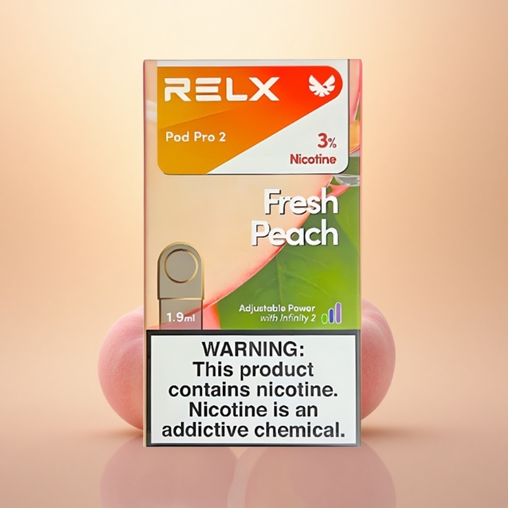 Relx Pod Pro 2 Vape Device Fresh Peach 30mg/ml 1.9ml 3 Modes