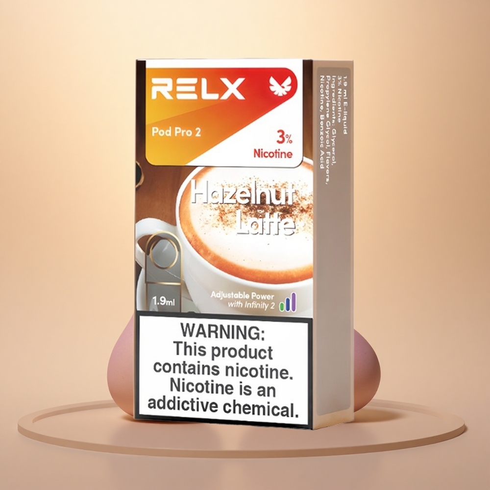 Relx Pod Pro 2 Vape Device Hazelnut Latte 30mg/ml 1.9ml Smooth Mode