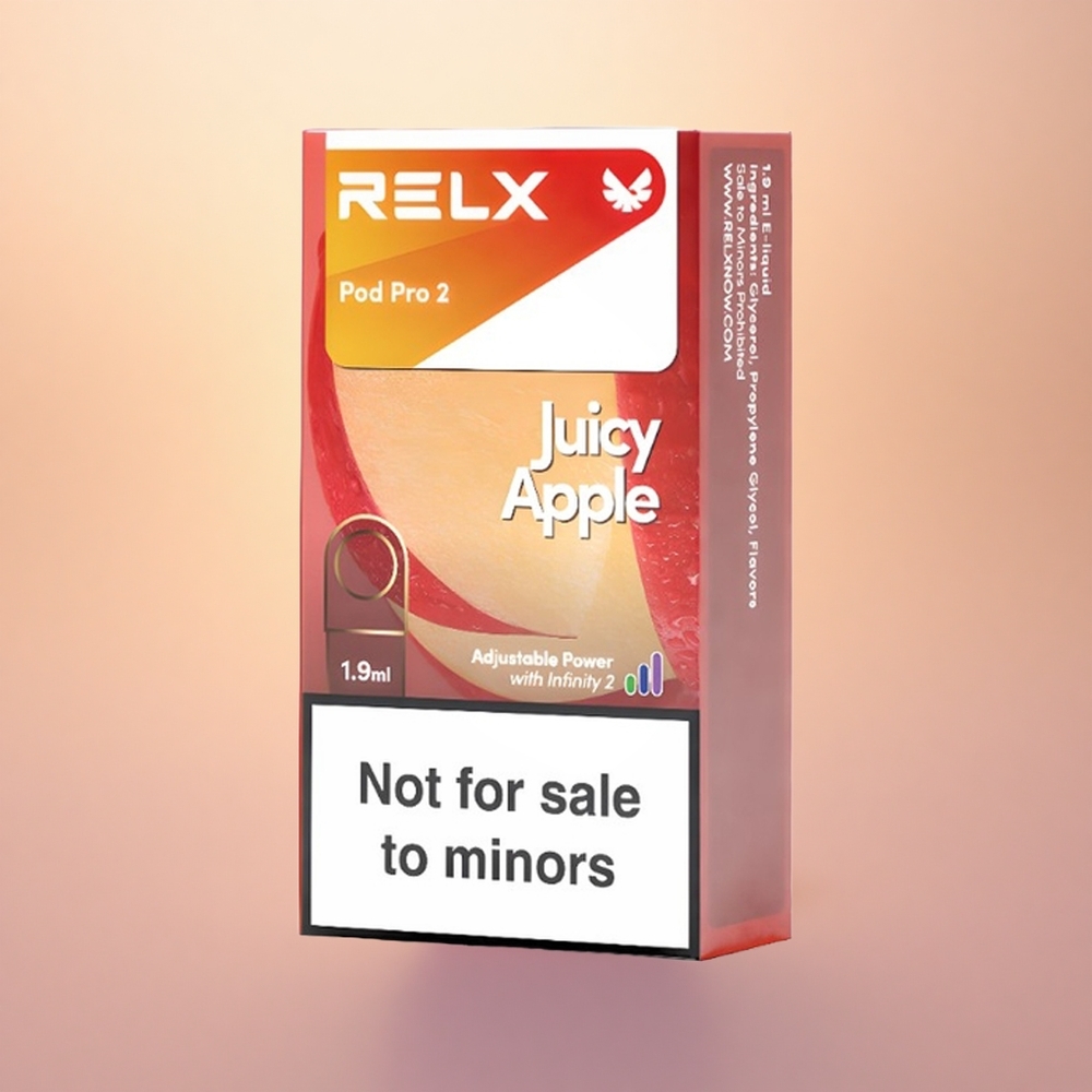 Relx Pod Pro 2 Vape Device Juicy Apple Eco Smooth Boost 1.9ml 2-Pack