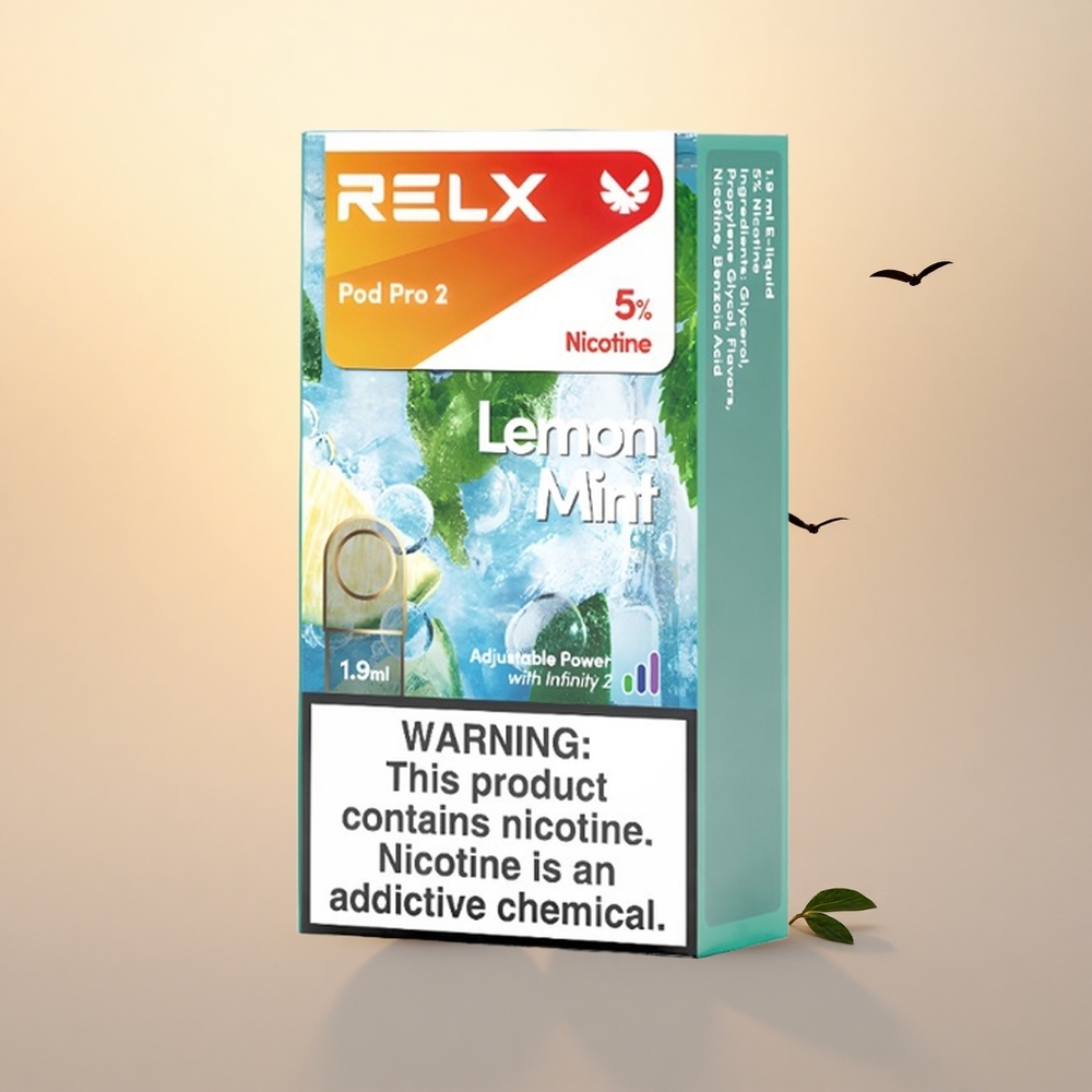 Relx Pod Pro 2 Vape Device Lemon Mint 50mg/ml 1.9ml Smooth Mode