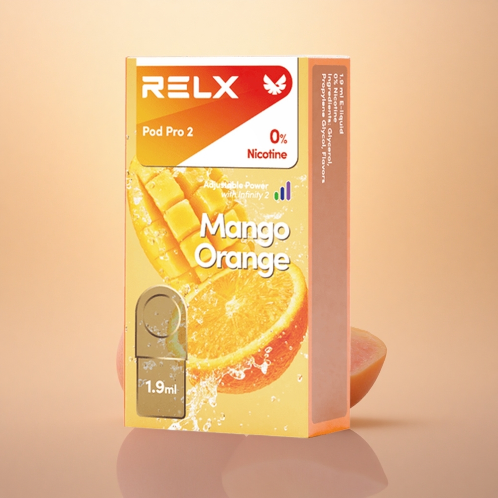 Relx Pod Pro 2 Vape Device Mango Orange Zero Eco Smooth Boost Pod Pro 2