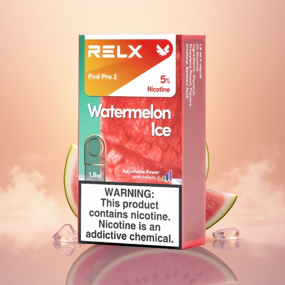 Relx Pod Pro 2 Vape Device Watermelon Ice Pro 1.9ml Dual Mode 2-Pack
