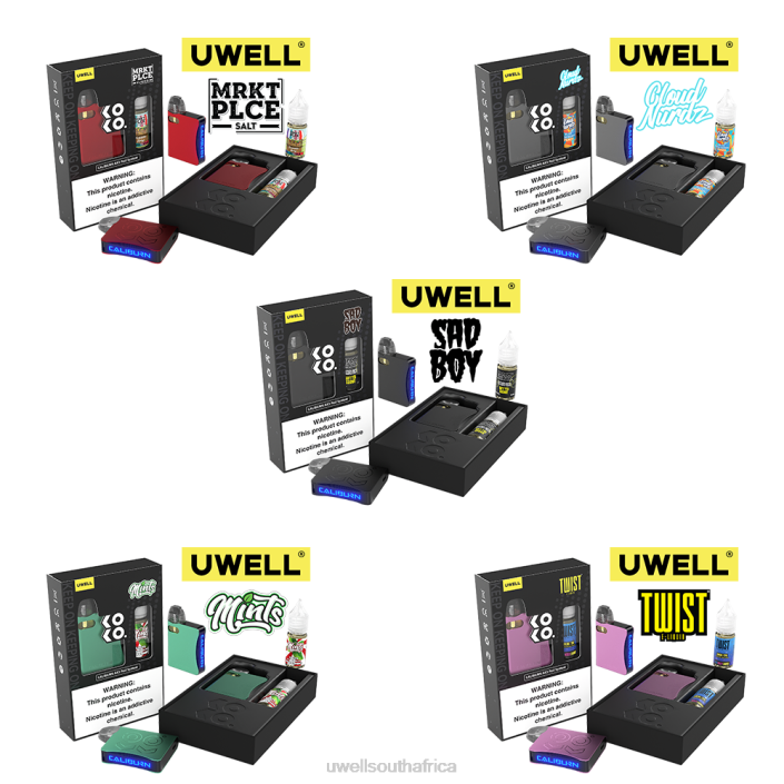 UWELL vape flavours - UWELL CALIBURN AK3 KIT + A3S 0.8OHM PODS (X2) + DADDY\'S VAPOR 10ML SALTS 50MG CRL: Black/FLV: Custard Cookie 50mg X842T243